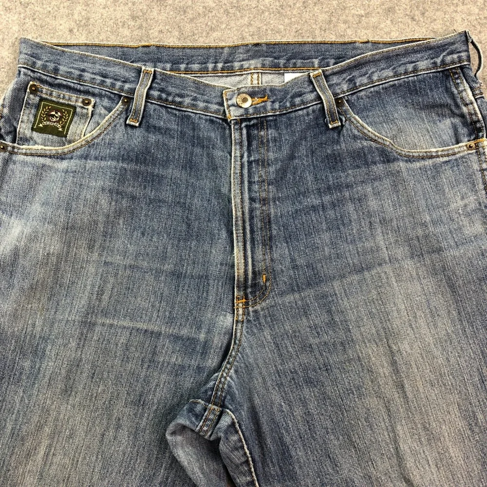 Cinch Mens Jeans 38X34 Blue Medium Wash Western Rodeo Label Relaxed Workwear